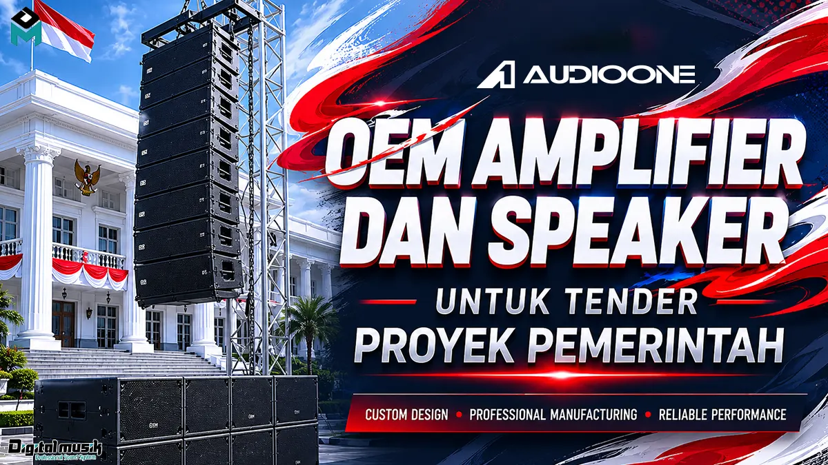 Produksi OEM amplifier dan speaker untuk kebutuhan proyek pemerintah di workshop Digital Musik
