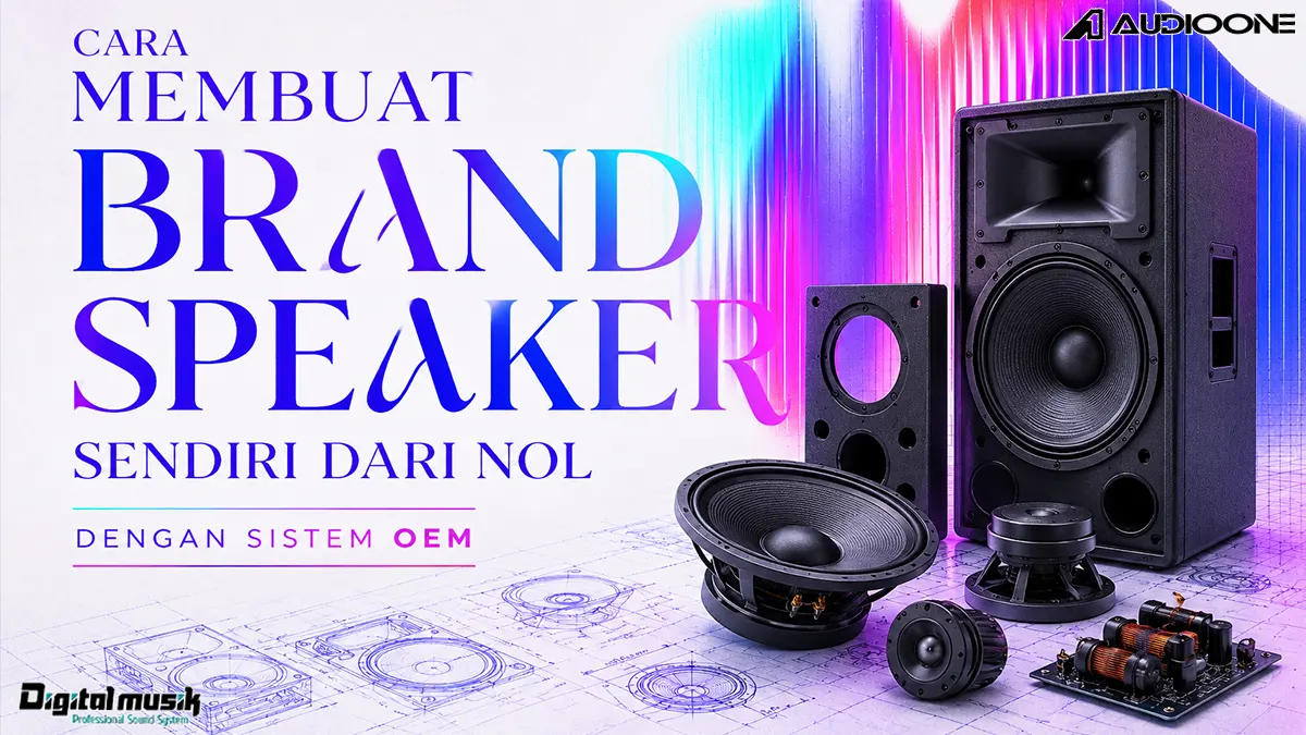 Proses produksi speaker custom di workshop Digital Musik Indonesia