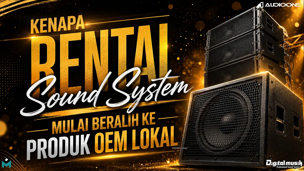 Rental sound system menggunakan speaker OEM lokal berkualitas