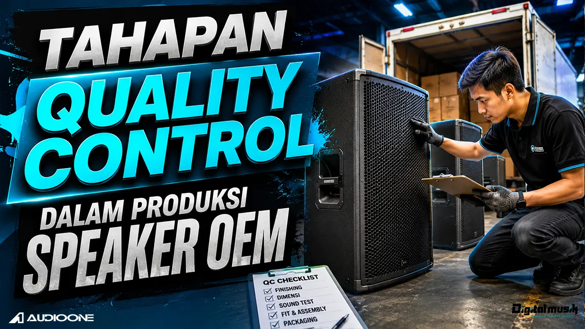 Tahapan quality control dalam produksi speaker OEM di workshop profesional