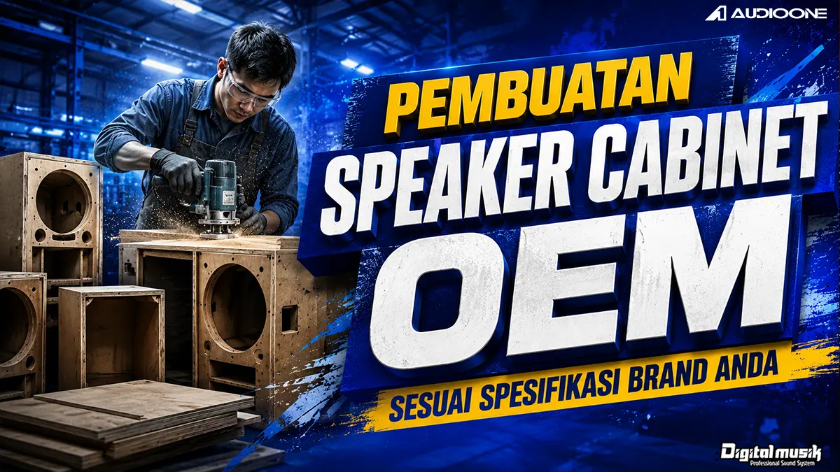 Pembuatan Speaker Cabinet OEM Sesuai Spesifikasi Brand Anda