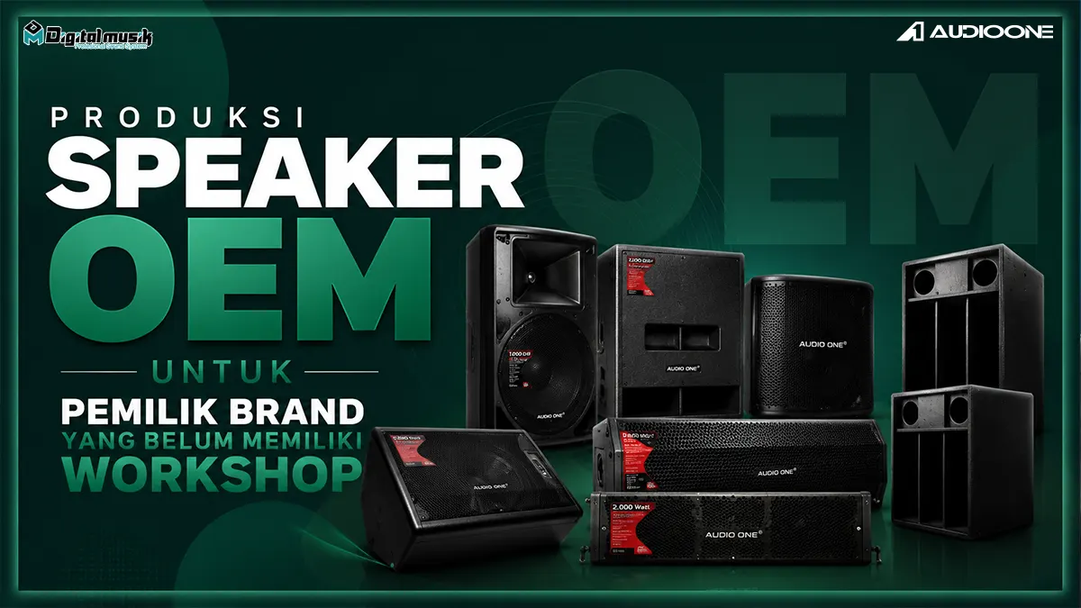 Proses manufaktur speaker cabinet di workshop Digital Musik Indonesia