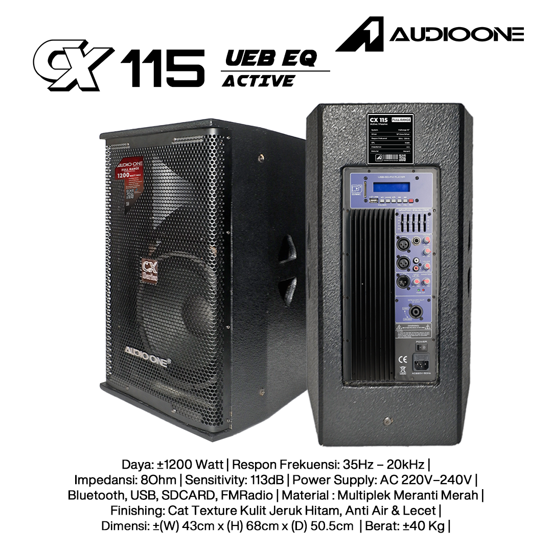 Audio One Speaker CX 15Inch Aktif 1200W UEB-EQ CX 115A
