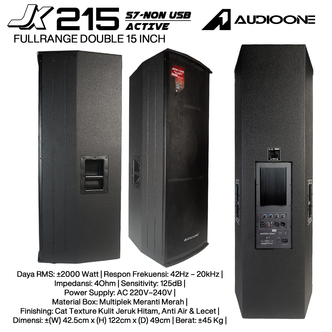 Audio One Speaker Double JX 2x15" Aktif 2000W S7-NON JX 215A