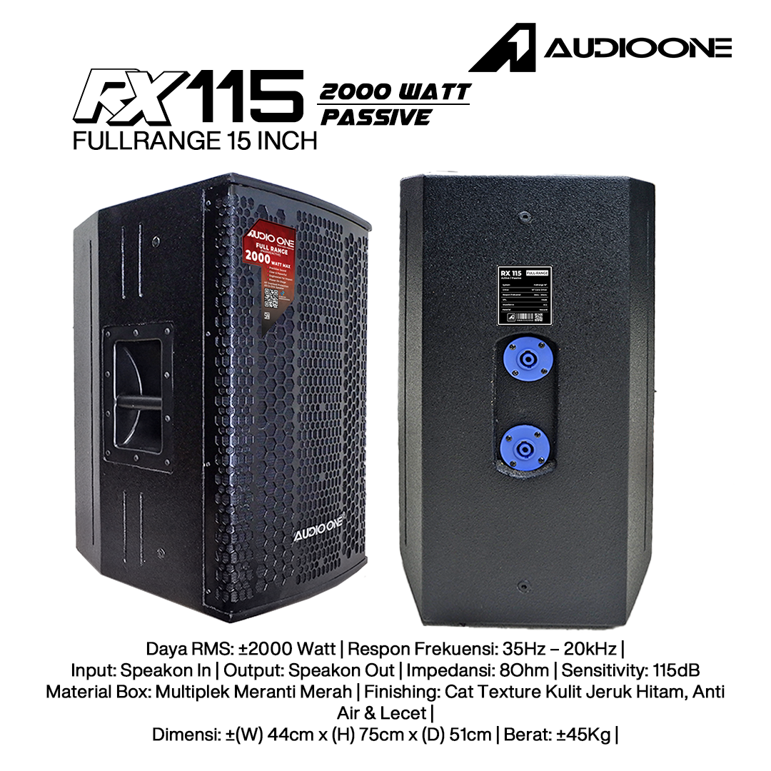 Audio One Speaker RX 15Inch Pasif 2000W RX 115P