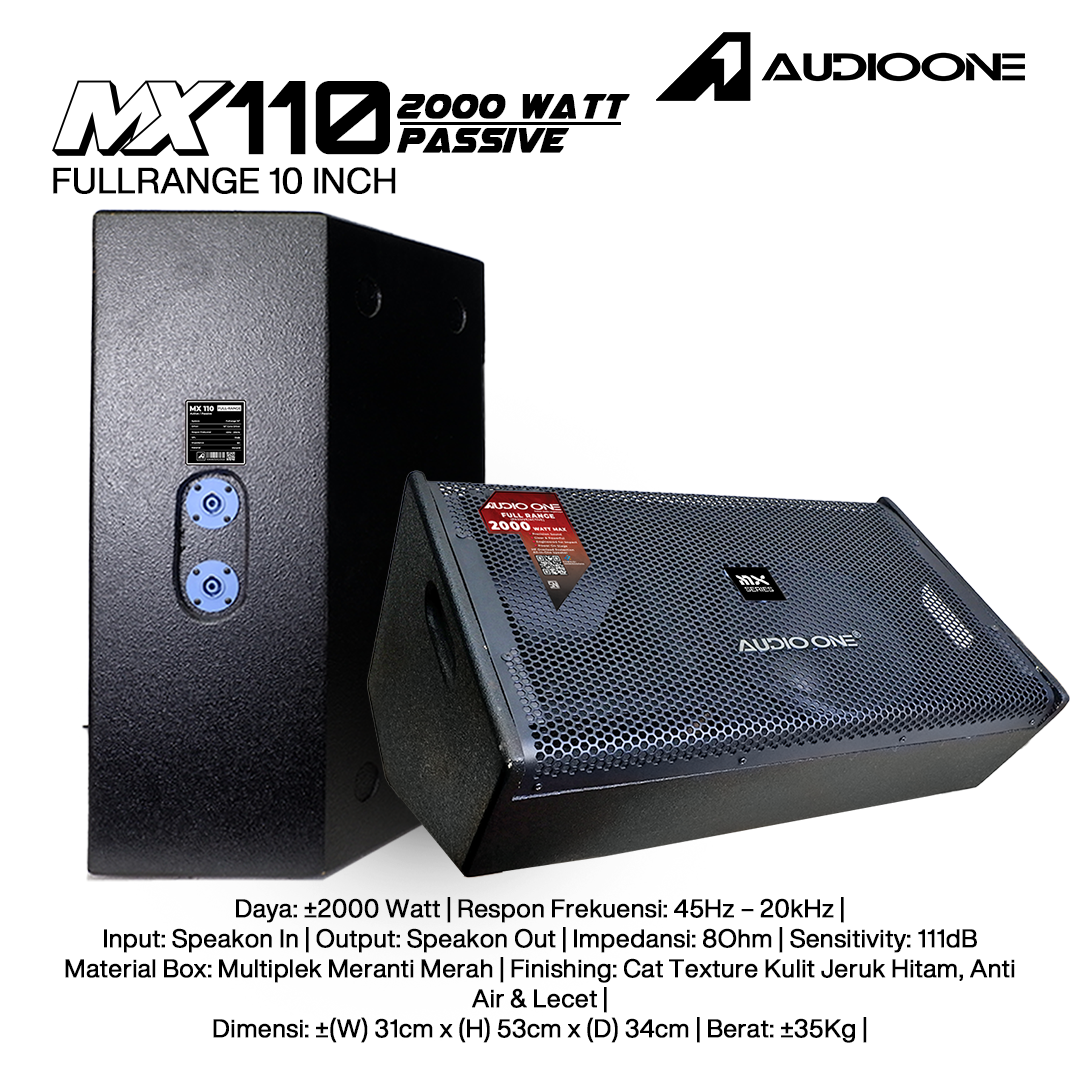 Audio One Speaker Monitor MX 10Inch Pasif 2000W MX 110P